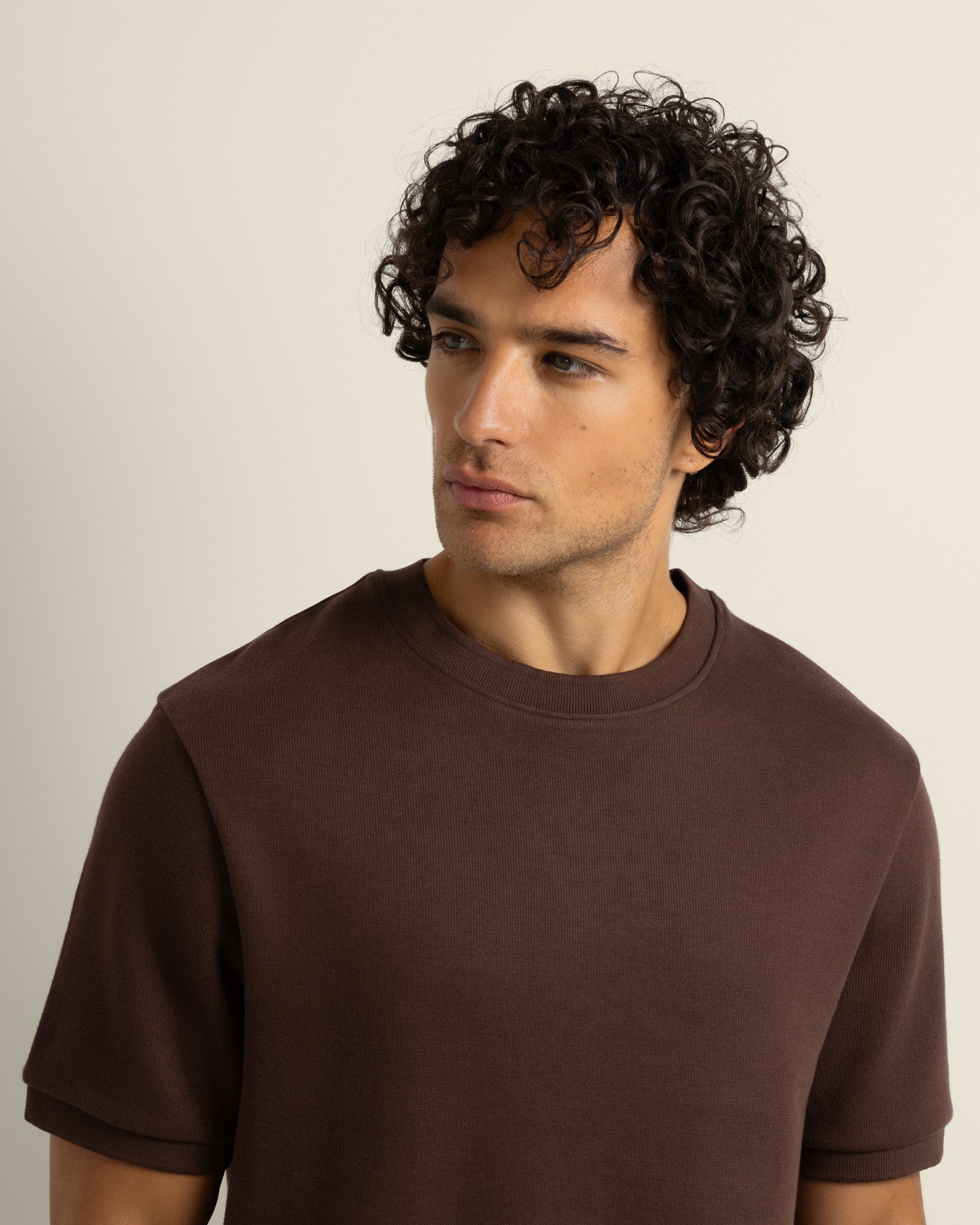 Gaia - Ribbed Knit Heavy T-Shirt