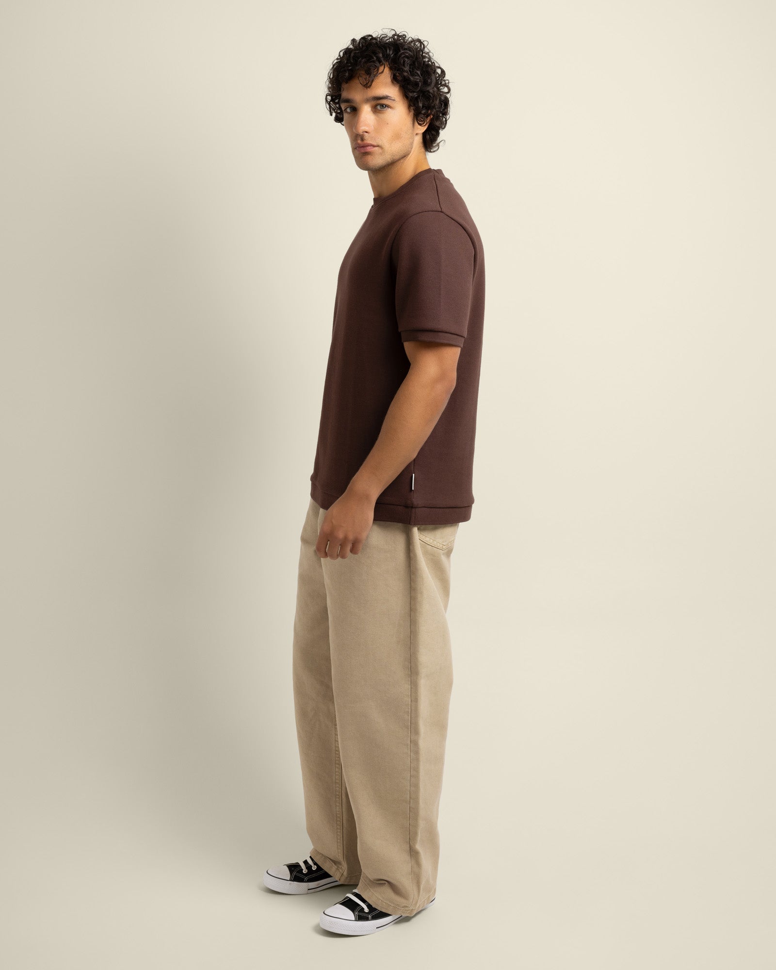 Gaia - Ribbed Knit Heavy T-Shirt