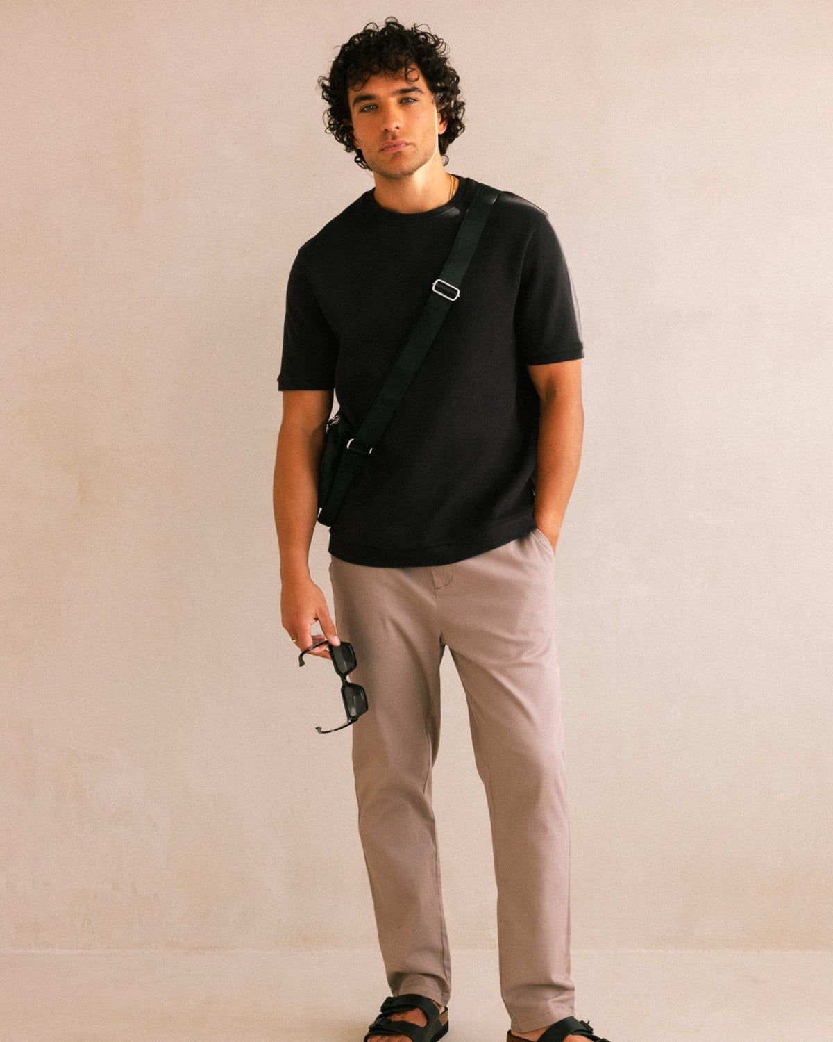 Drawstring Waist Slim Fit Chino Trouser