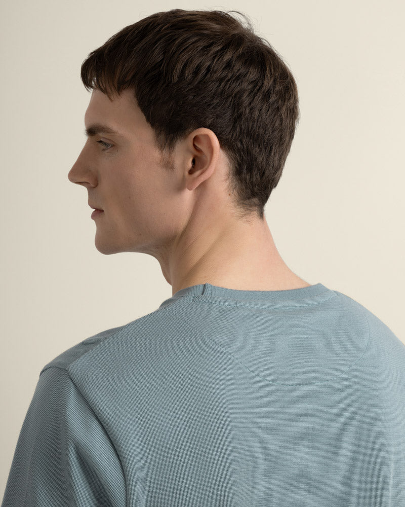 Jeppe - Textured Panelled T-Shirt