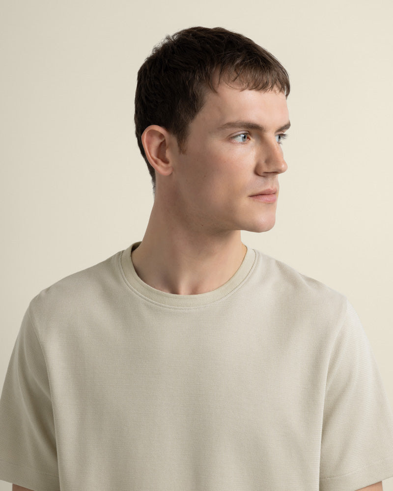 Jeppe - Textured Panelled T-Shirt