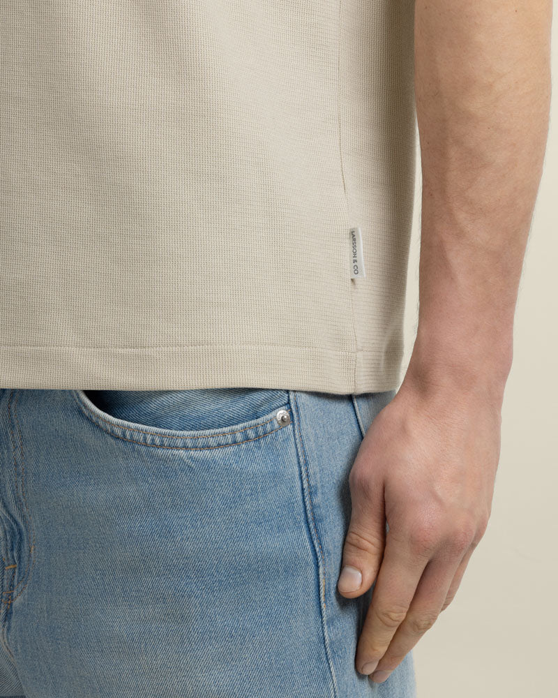 Jeppe - Textured Panelled T-Shirt