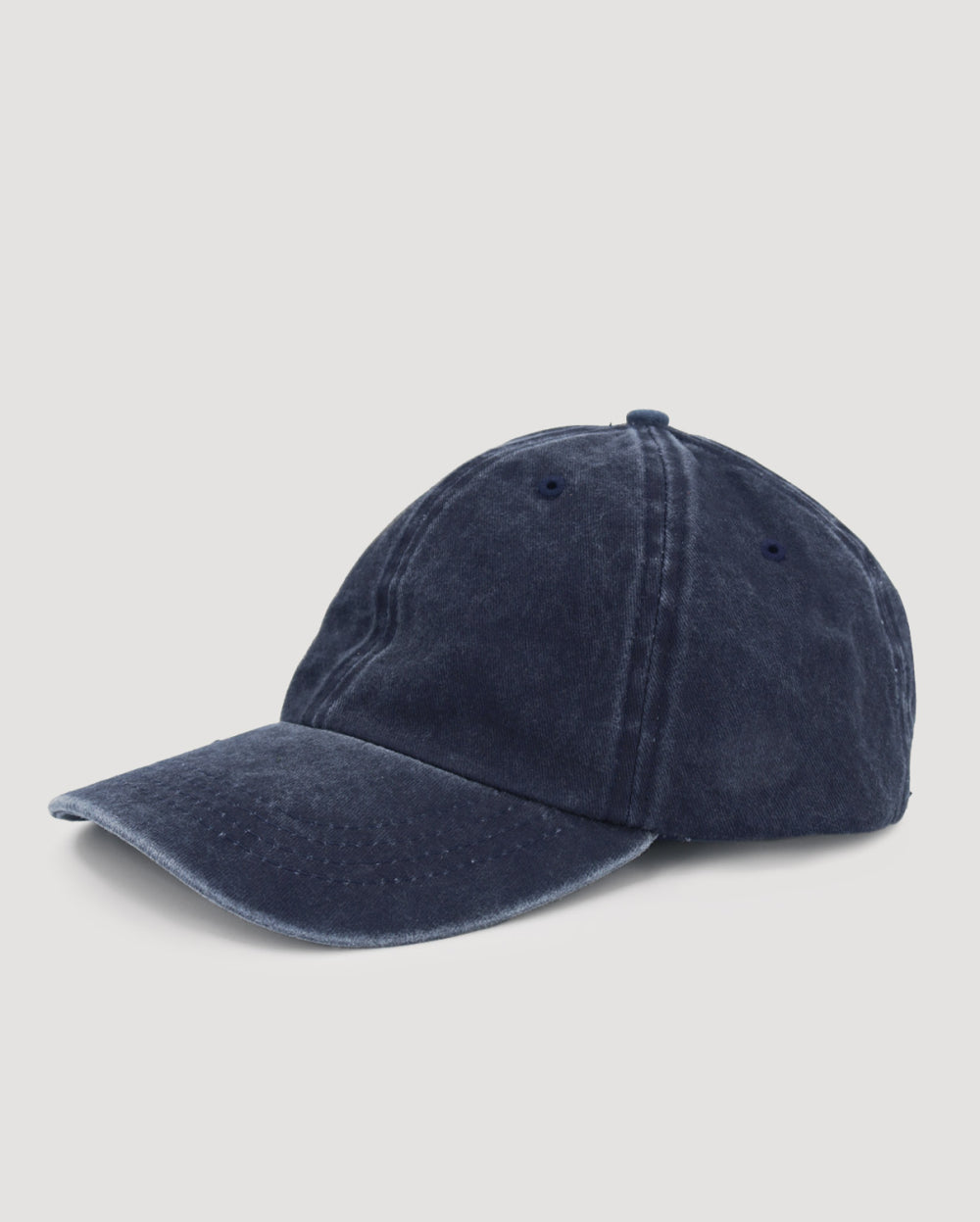 Navy Washed Cotton Twill Baseball Cap