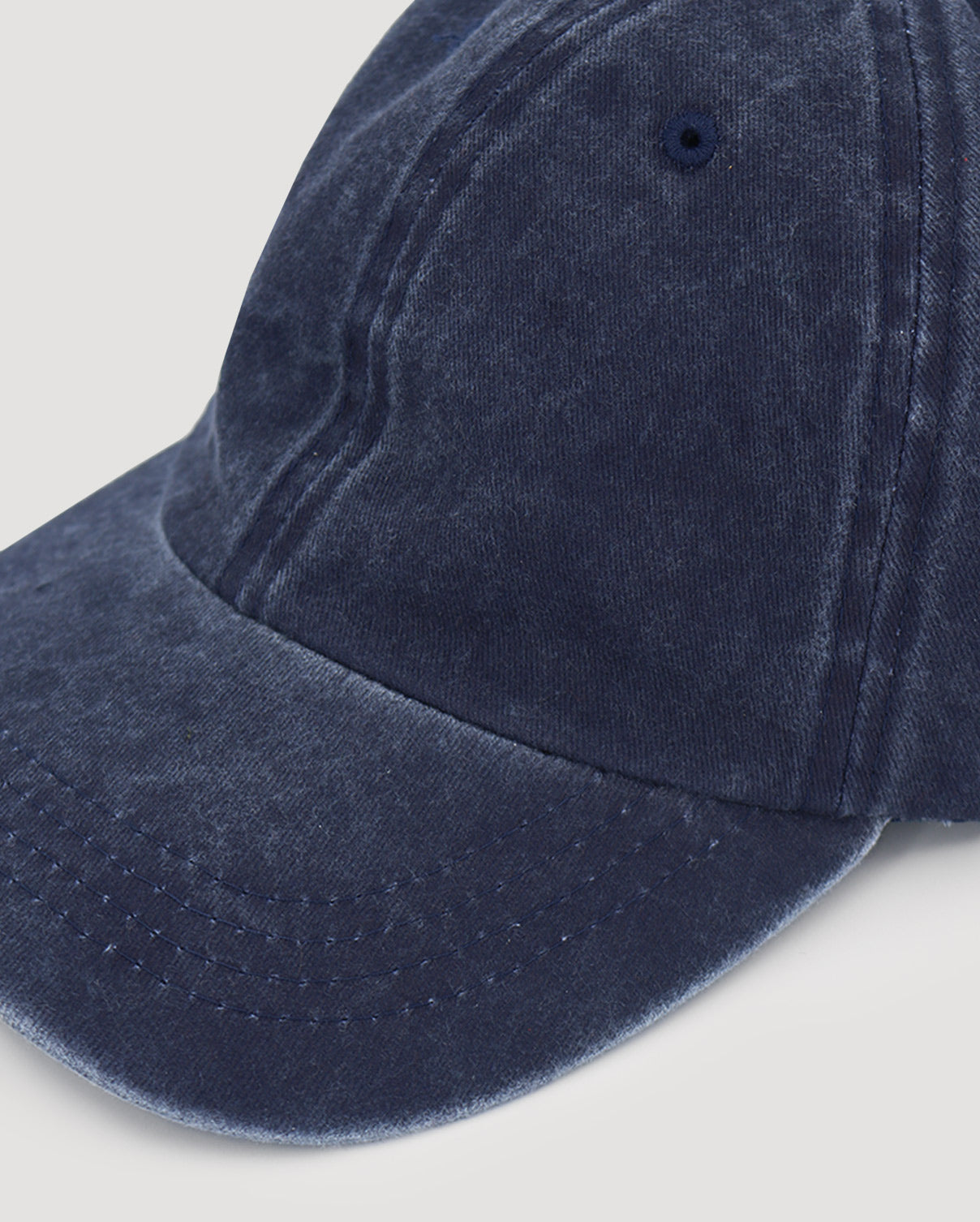Navy Washed Cotton Twill Baseball Cap