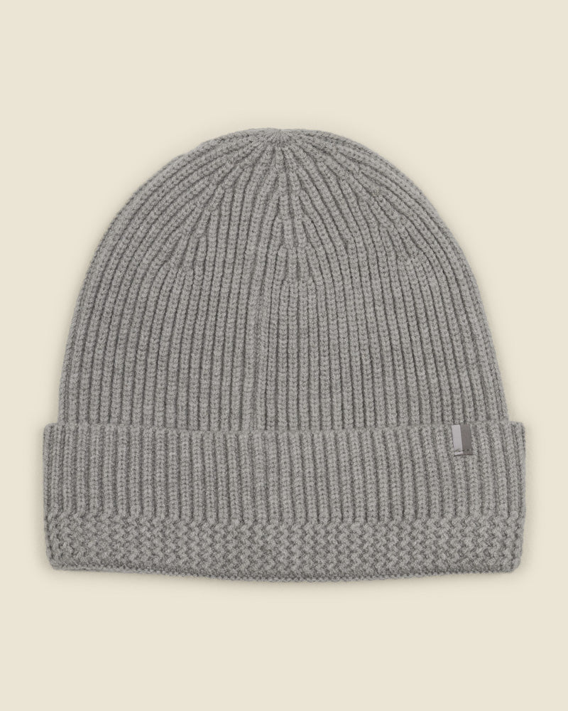 Larsson &amp; Co Men’s Kannus Grey Melange &amp; Green 2 Pack Knitted Beanie Hat