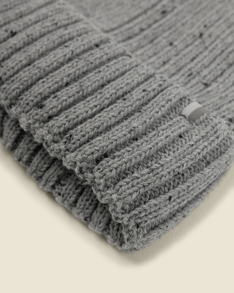 Larsson &amp; Co Men’s Akaa Grey Melange &amp; Black 2 Pack Knitted Beanie Hat