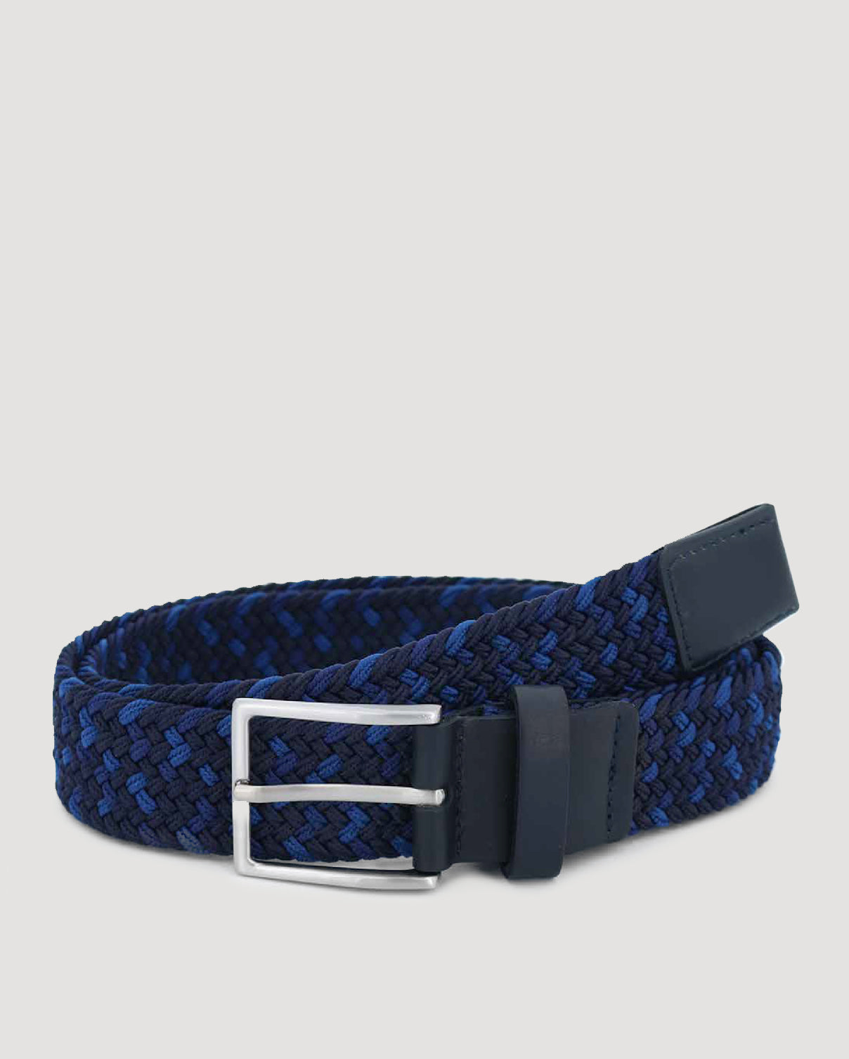 Navy Multi Tonal Woven Casual Stretch Belt