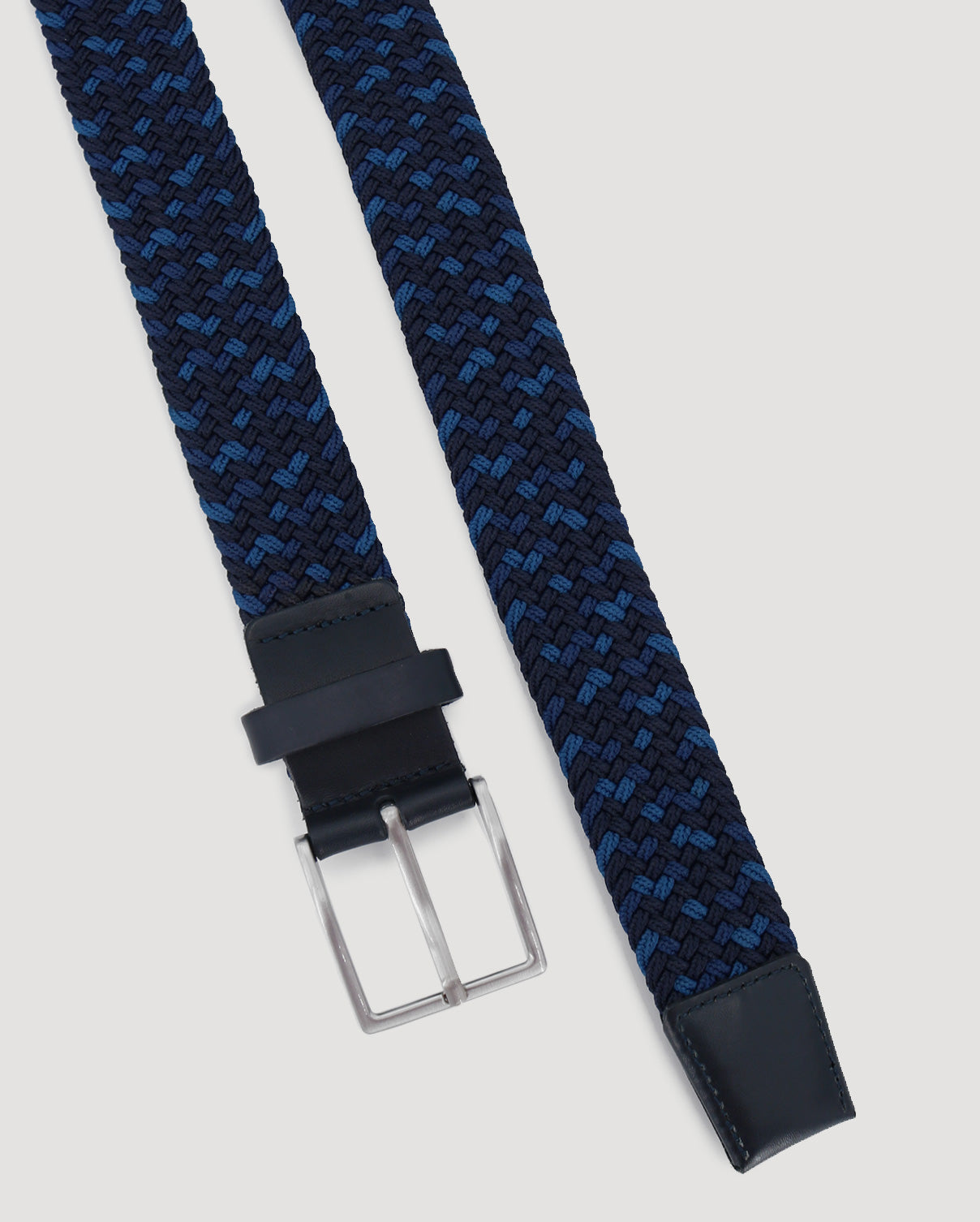 Navy Multi Tonal Woven Casual Stretch Belt