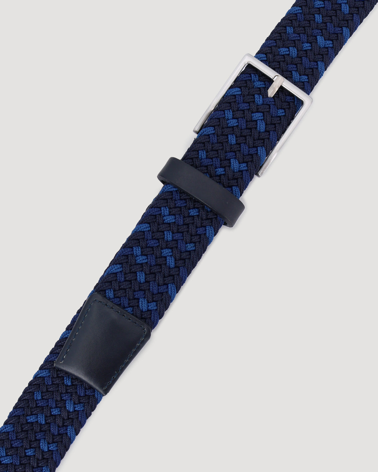 Navy Multi Tonal Woven Casual Stretch Belt