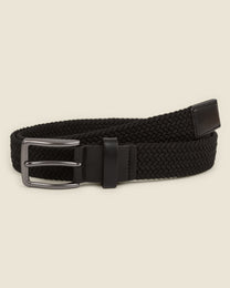 Nyslott - Black Woven Casual Stretch Belt