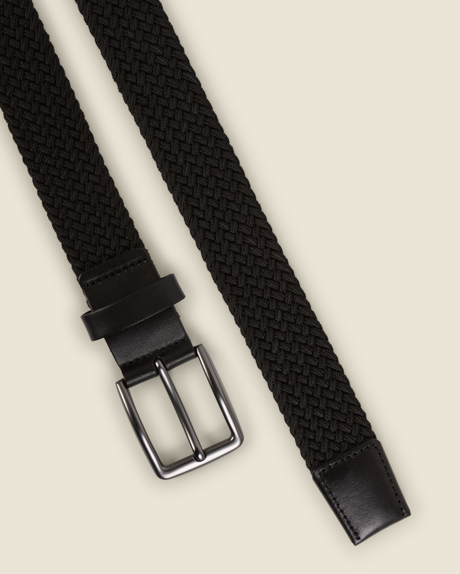 Nyslott - Black Woven Casual Stretch Belt
