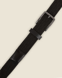 Nyslott - Black Woven Casual Stretch Belt