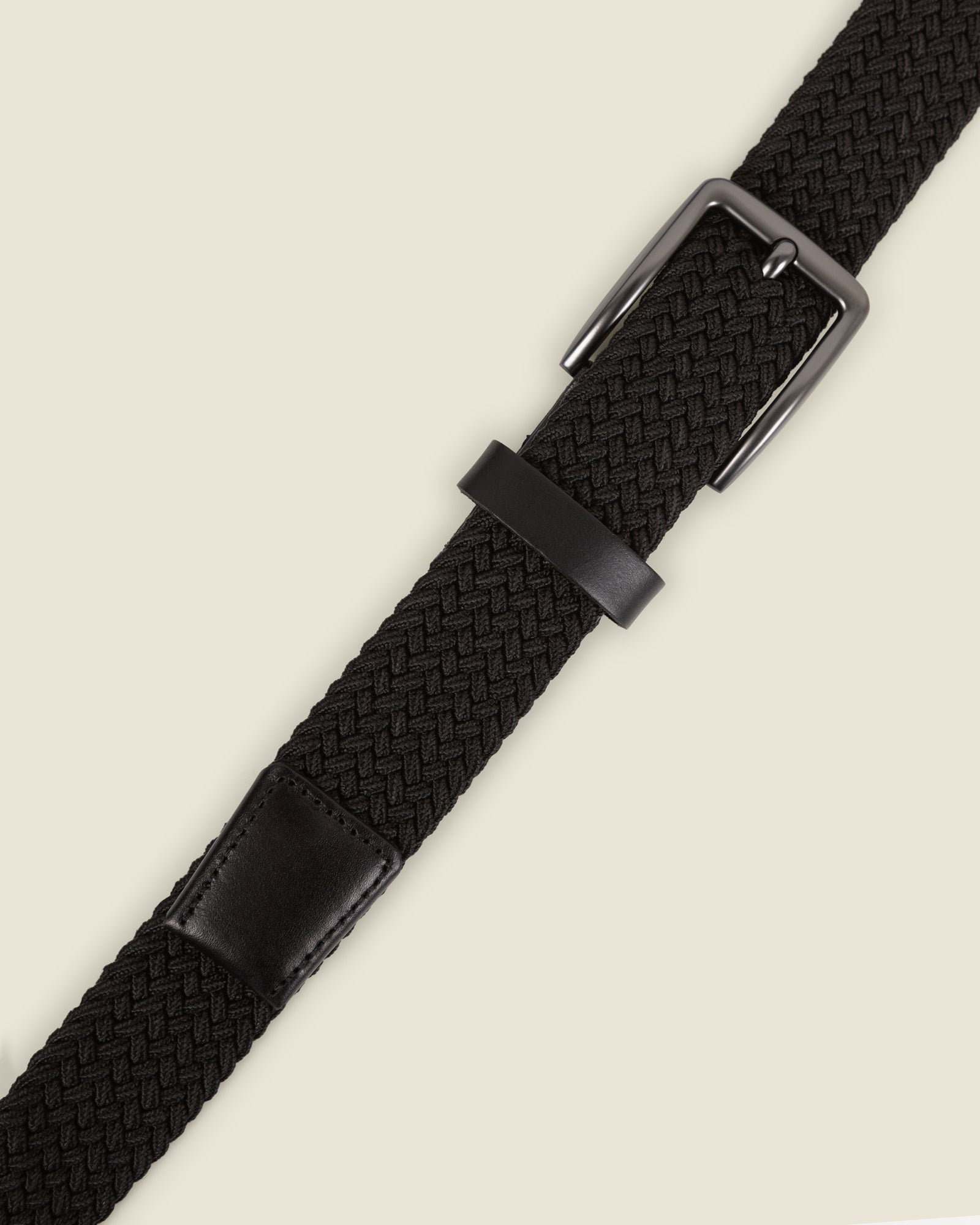 Nyslott - Black Woven Casual Stretch Belt
