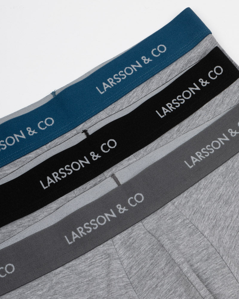 3 Pack Boxers In Grey Melange
