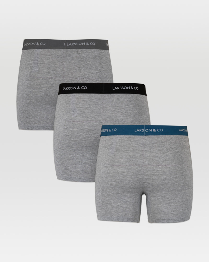 3 Pack Boxers In Grey Melange