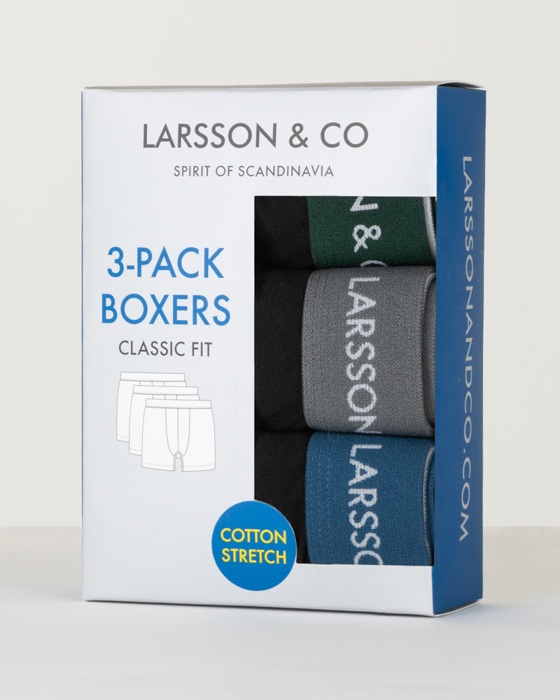 3 Pack Boxers In Black