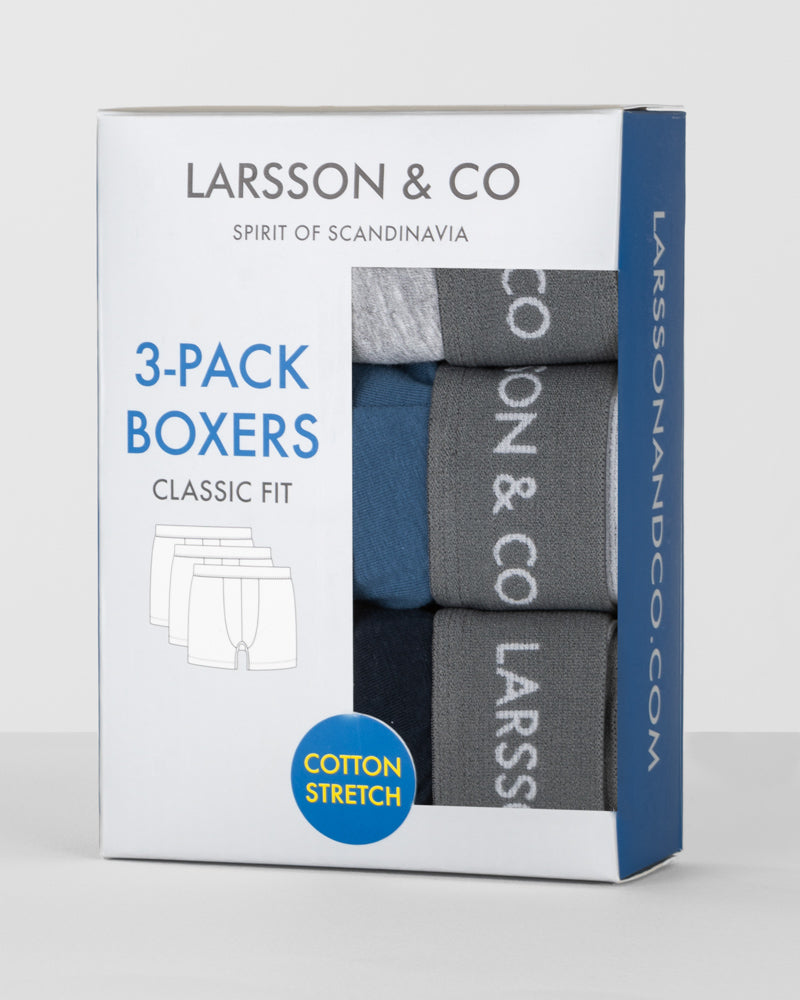 3 Pack Boxers With Grey Taping