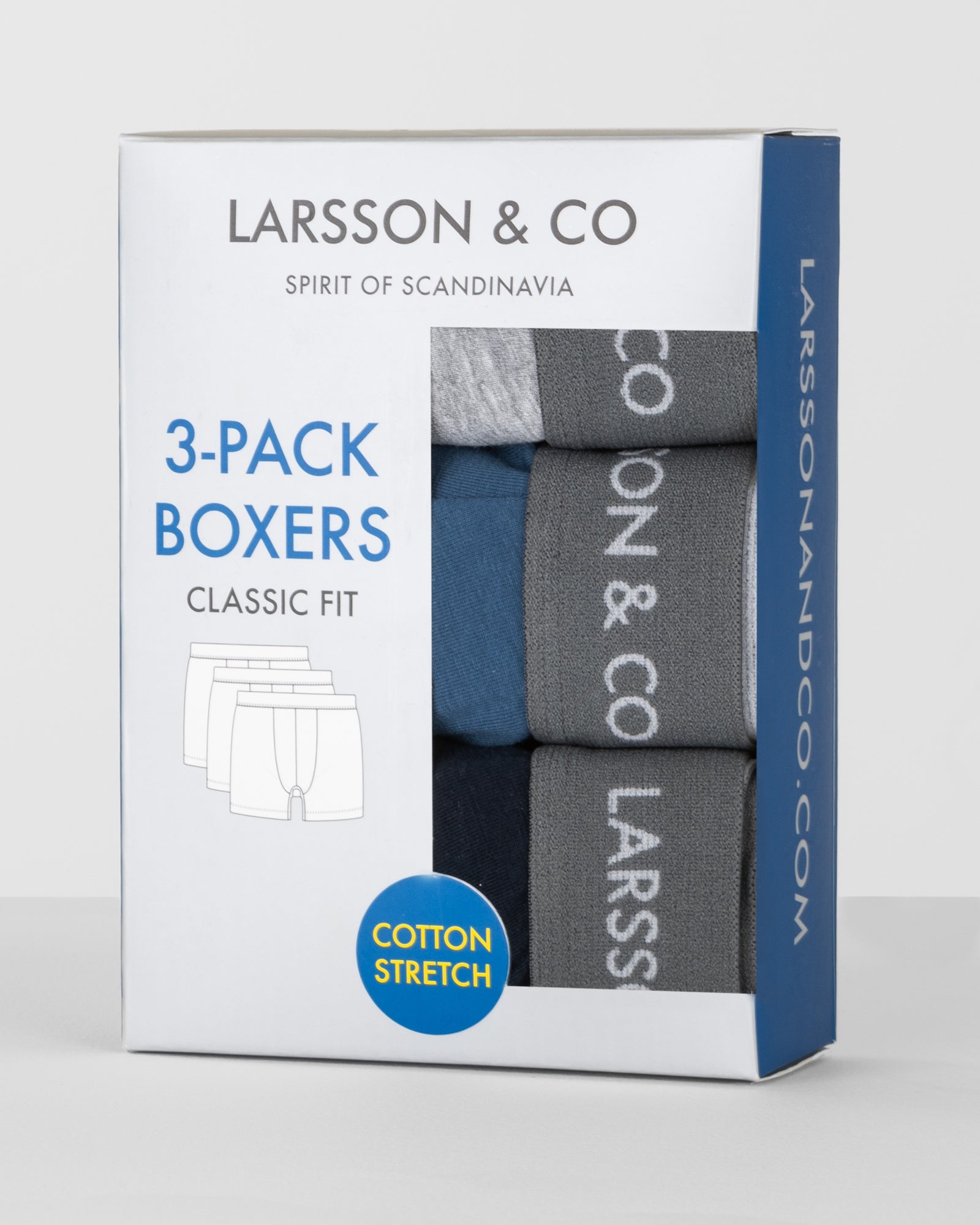 3 Pack Boxers With Grey Taping