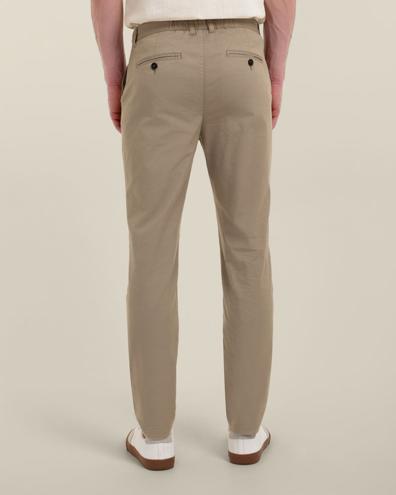 Larsson & Co Men's Slim Fit Elasticated Waist Five Pocket Chino