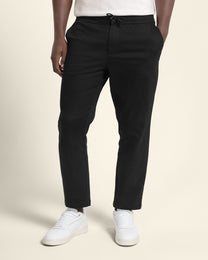 Drawstring Waist Regular Fit Chino Trouser
