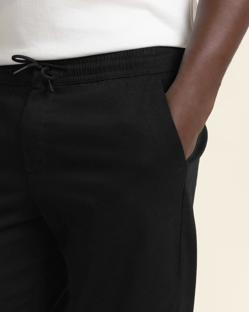 Drawstring Waist Regular Fit Chino Trouser