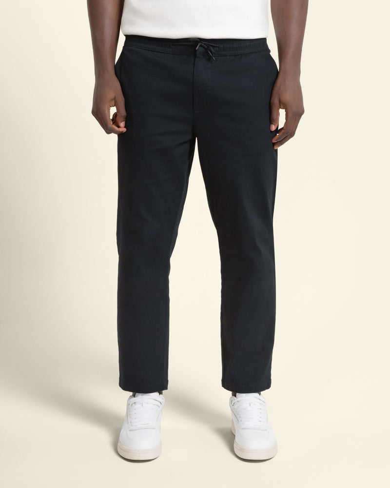 Drawstring Waist Regular Fit Chino Trouser