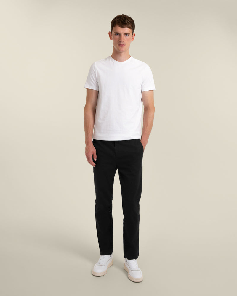 Drawstring Waist Slim Fit Chino Trouser