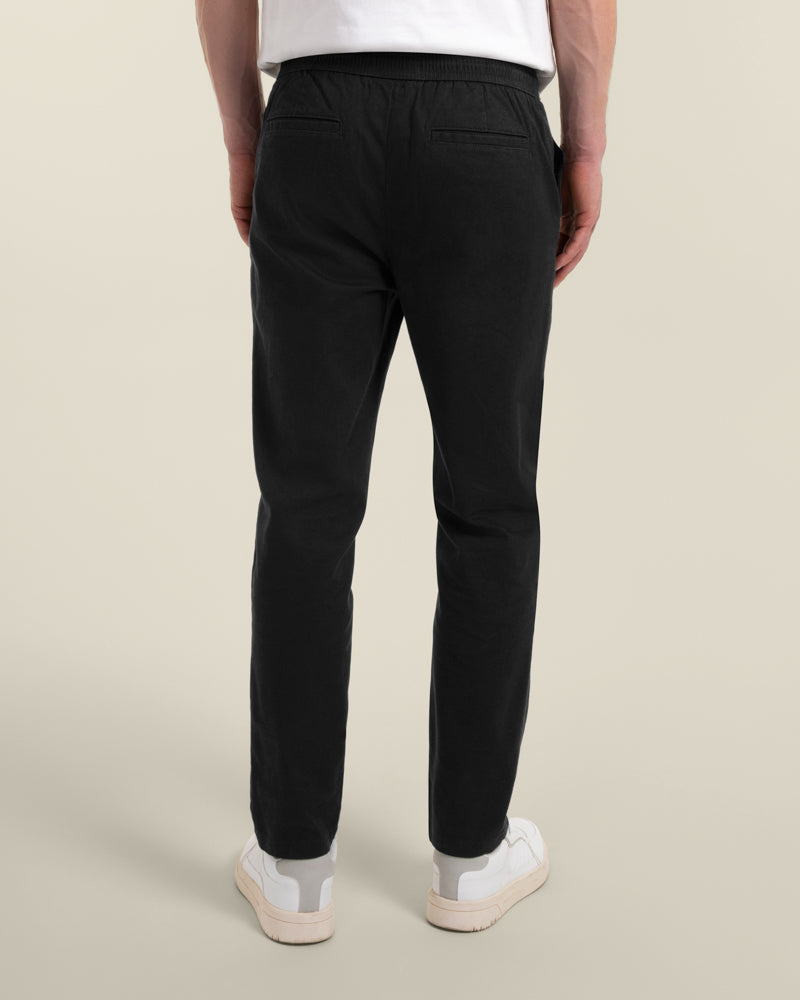 Drawstring Waist Slim Fit Chino Trouser