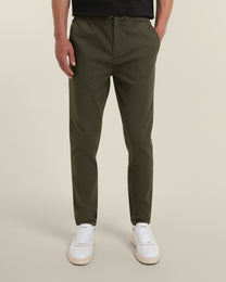 Drawstring Waist Slim Fit Chino Trouser