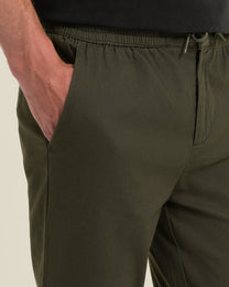 Drawstring Waist Slim Fit Chino Trouser