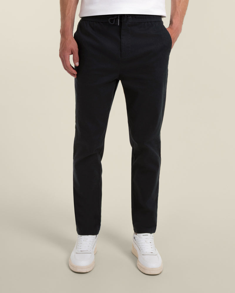 Drawstring Waist Slim Fit Chino Trouser