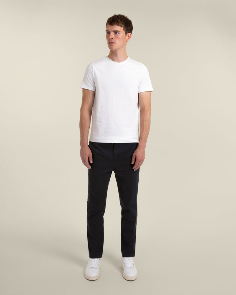 Drawstring Waist Slim Fit Chino Trouser