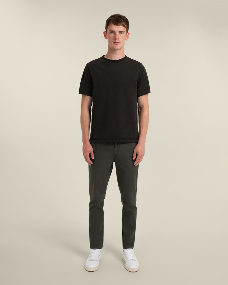 Drawstring Waist Slim Fit Chino Trouser