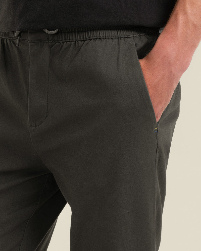 Drawstring Waist Slim Fit Chino Trouser