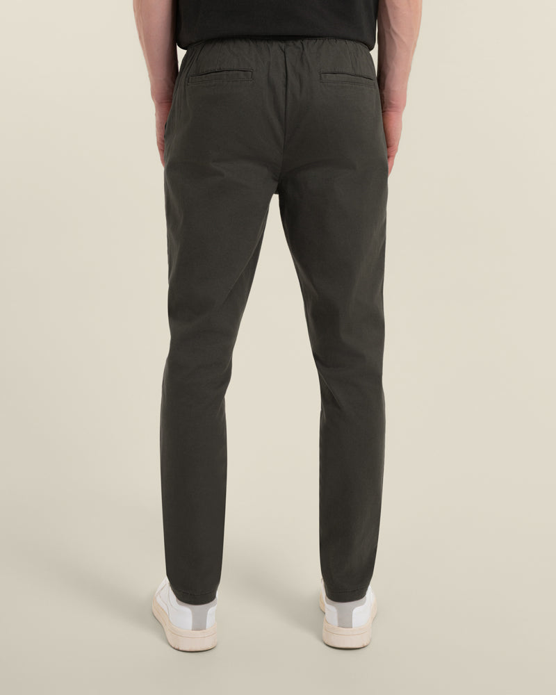 Drawstring Waist Slim Fit Chino Trouser