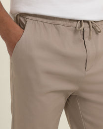 Drawstring Waist Slim Fit Chino Trouser