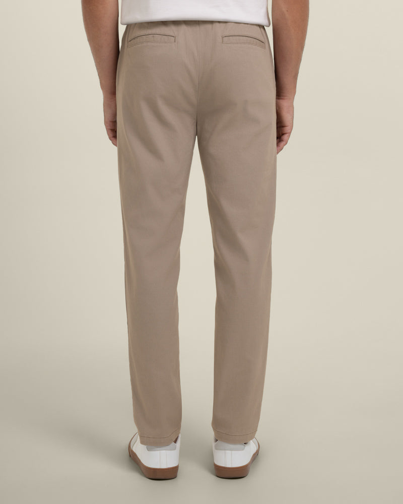 Drawstring Waist Slim Fit Chino Trouser