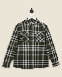 Green Check Jersey Casual Overshirt