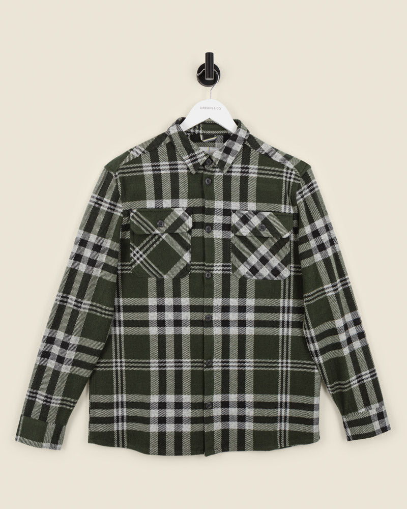 Green Check Jersey Casual Overshirt
