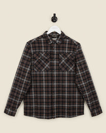 Navy Check Jersey Casual Overshirt