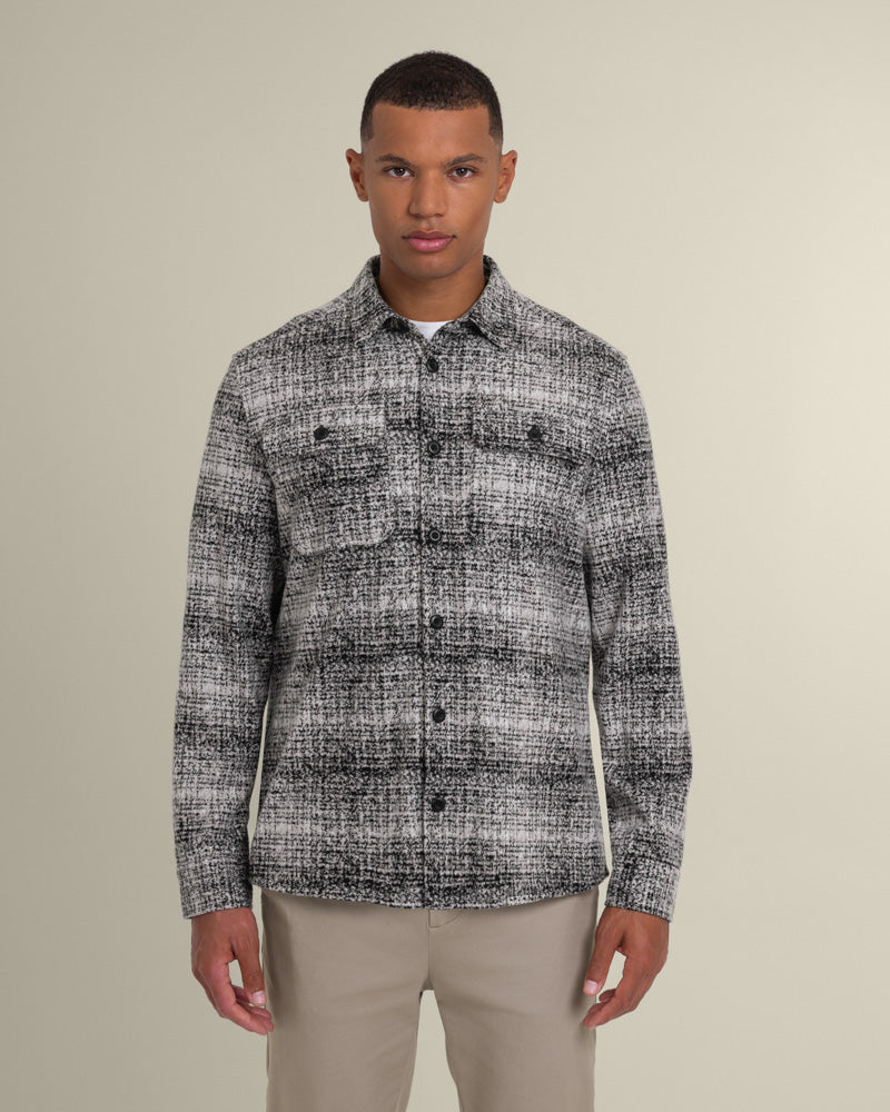 Dragor - Shadow Check Jersey Casual Overshirt