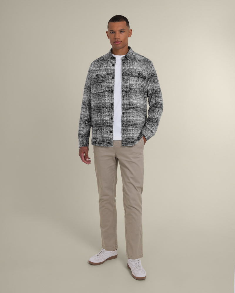 Dragor - Shadow Check Jersey Casual Overshirt