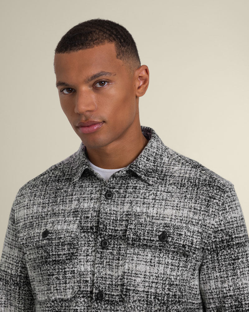 Dragor - Shadow Check Jersey Casual Overshirt