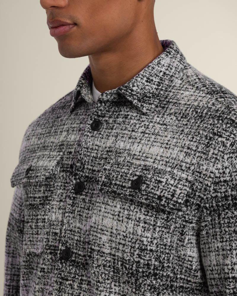Dragor - Shadow Check Jersey Casual Overshirt
