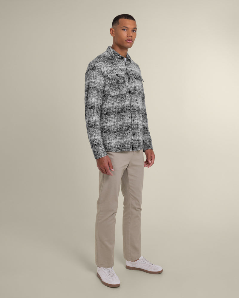 Dragor - Shadow Check Jersey Casual Overshirt