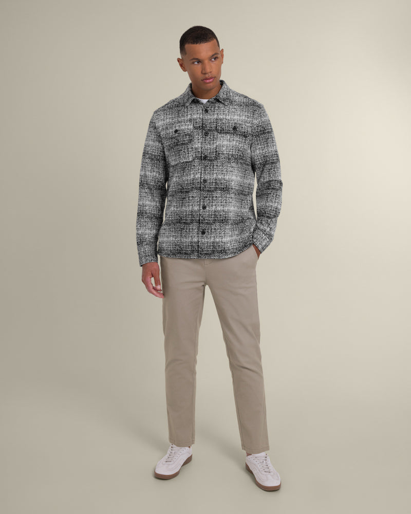 Dragor - Shadow Check Jersey Casual Overshirt