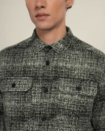 Dragor - Shadow Check Jersey Casual Overshirt