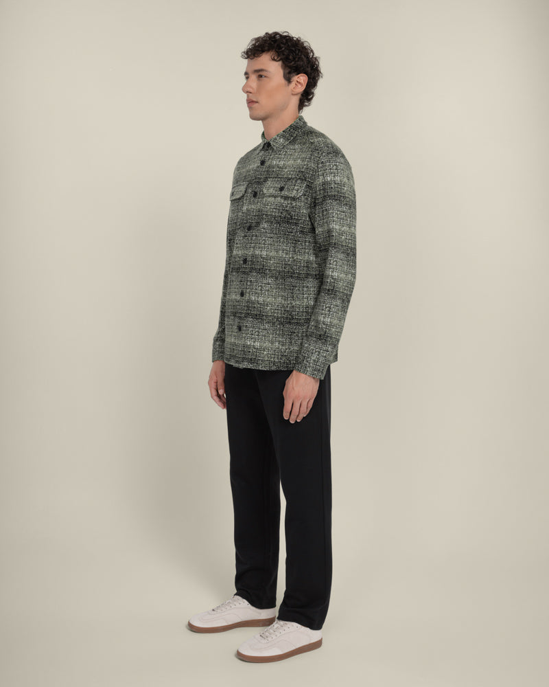 Dragor - Shadow Check Jersey Casual Overshirt