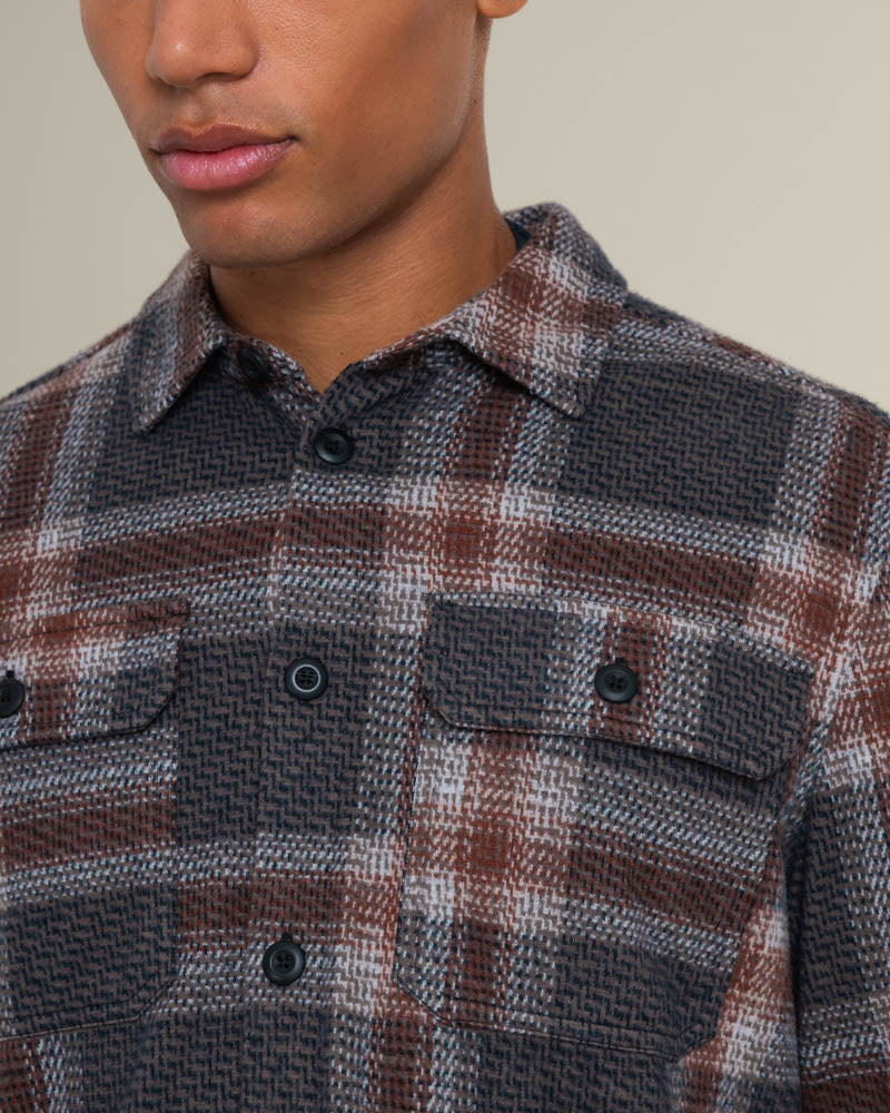 Skagen - Multi Check Jersey Casual Overshirt