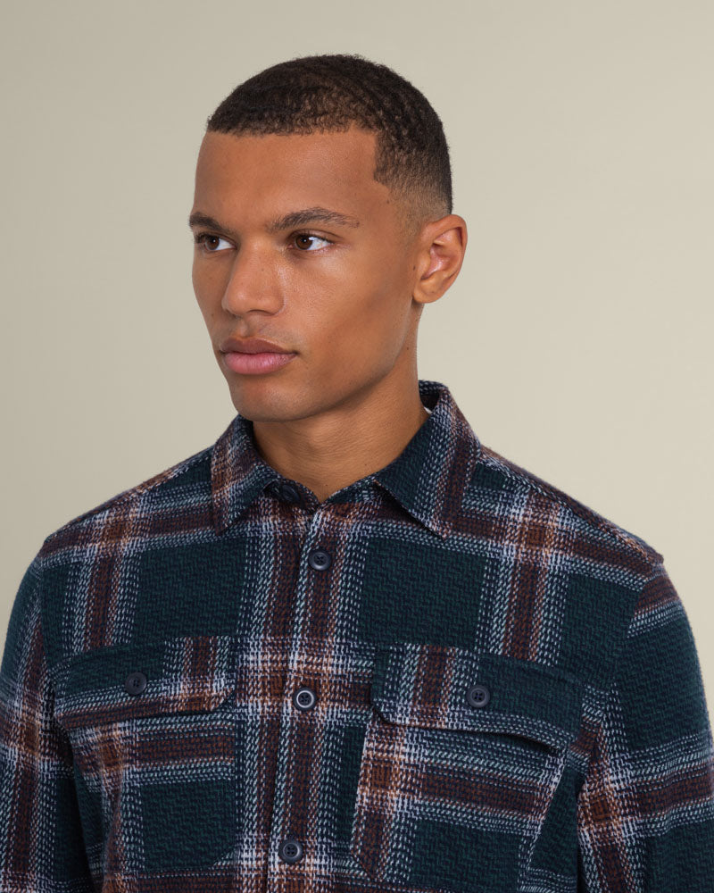 Skagen - Multi Check Jersey Casual Overshirt